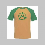 Anarchy áčko v krúžku pánske dvojfarebné tričko 100%bavlna značka Fruit of The Loom (viacero farebných prevedení)